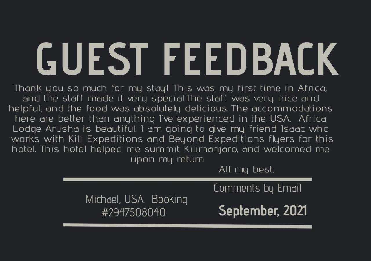 Africa Lodge Arusha Nkoaranga Eksteriør bilde